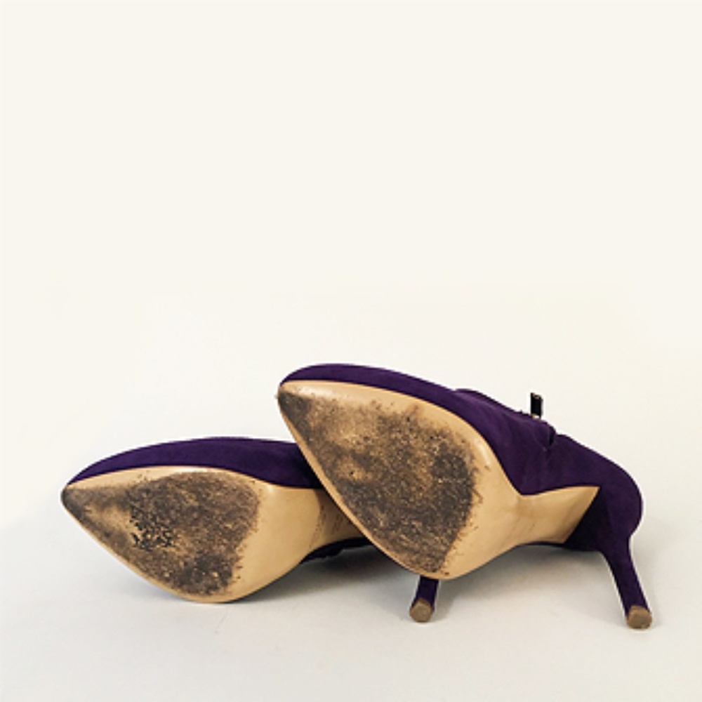 Ralph Lauren Collection Beverly Kidsuede Platform Booties - Picture 6 of 7